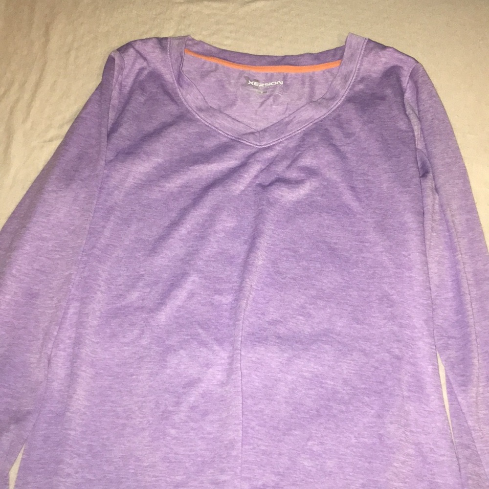 Purple long sleeve running tee